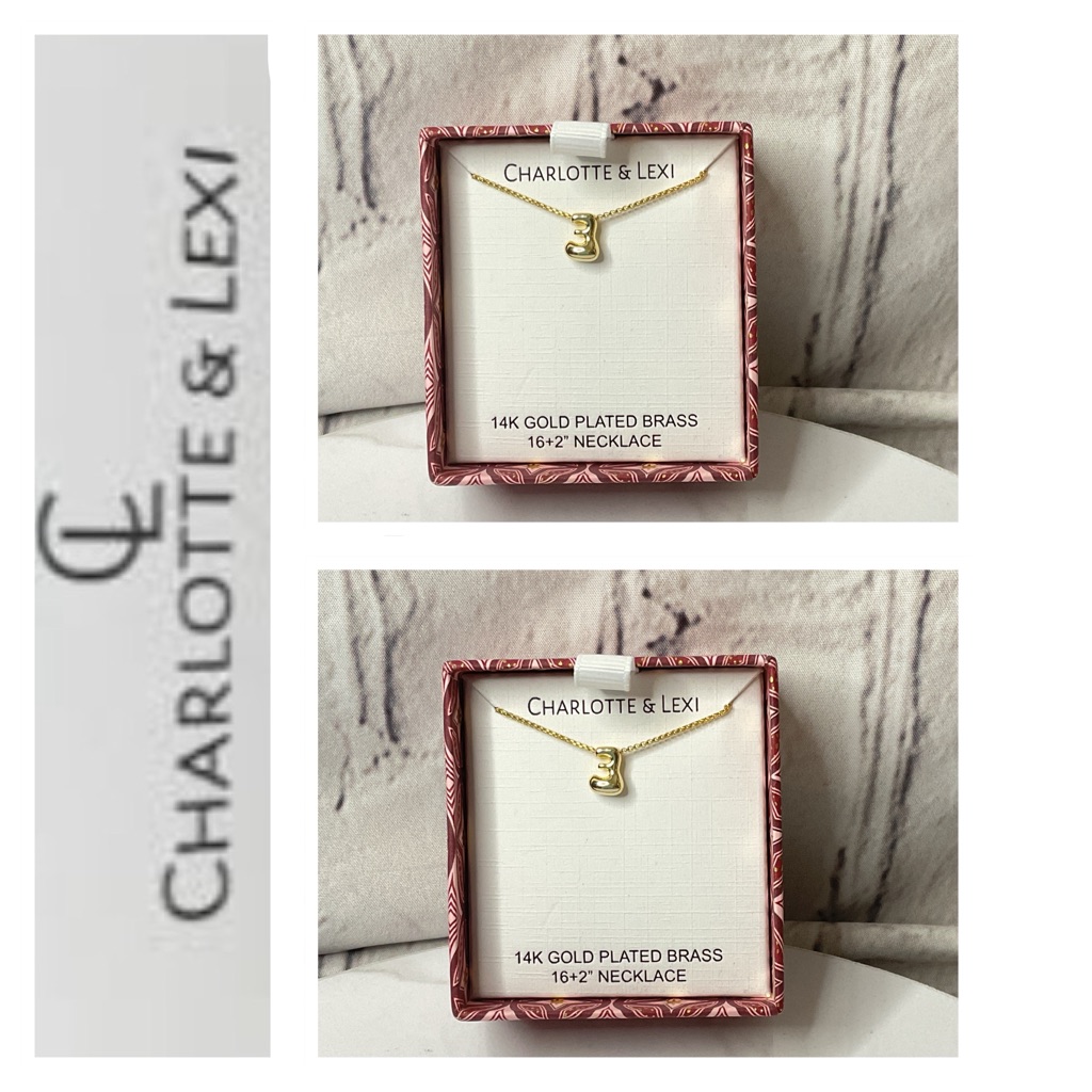 14k Gold Plated Initial E Necklace